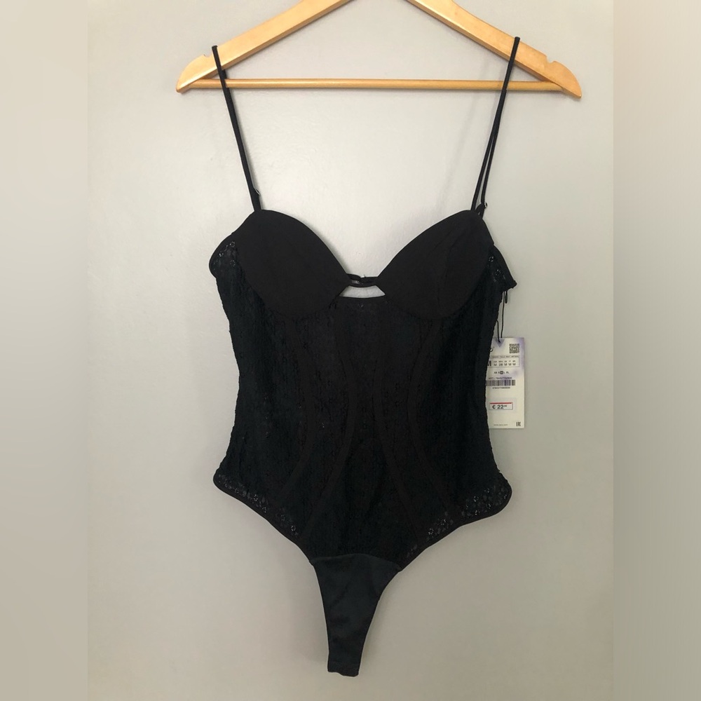 Zara Black Lace Bodysuit
